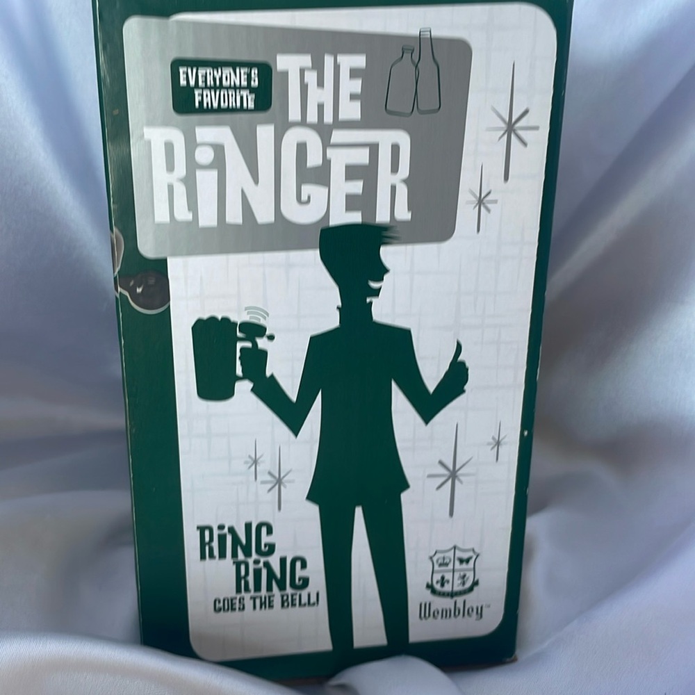 The Ringer 20oz Beer Mug w/Bell Black & Red Wembley Gag Gift Exchange New in Box - Picture 4 of 7